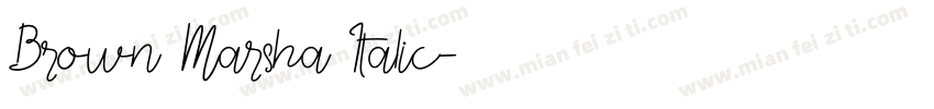 Brown Marsha Italic字体转换